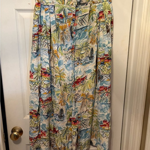 Tropical Print Women's Skirt waist 16 - Picture 1 of 3
